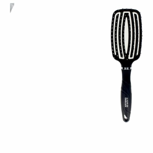 Artero Cepillo Flexible Antitirones Ge-Bion 17. Cepillo para desenredar el cabello de Mujeres, Hombres y niños. Iónico, reduce la electricidad estática. (Negro)