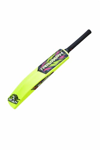 Full Size Plastic Cricket Bat for All Age Groups - Tennis & Wind Balls PVC/Plastic Bat (Green)