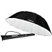 Westcott 7 Feet Parabolic Umbrella, White/Black BUNDLE with Umbrella Bracket / Adjutsable Flash Mount, 8.5' Black Lightstand