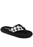 UNIONBAY Women's Sunflower Flip-Flop, Black Gingham, 8