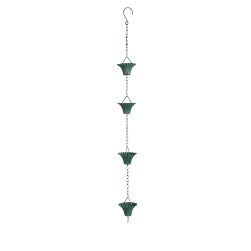 Chaîne d'eau de pluie en fer vert Esschert Design 254 cm - 4