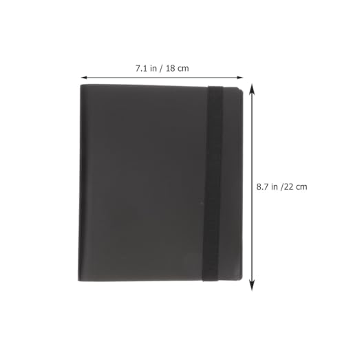 Image of Ciieeo Sports Card Binder Album with Elastic Strap 160 Capacity Card Holder for Collectible Gaming and Sports Cards Storage Portable Black Organizer