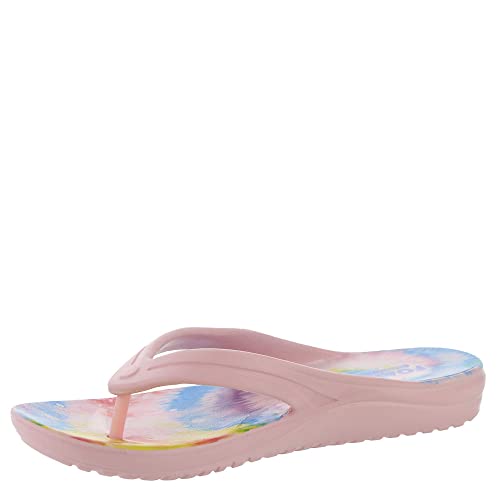Skechers Skechers Foamies Bay BreezeSpontaneous FlipFlop Womens Sandal 7 BM US Light PinkMulti Tie Dye