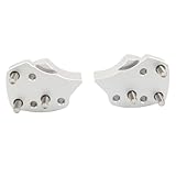CEWSUIO Kompatibel Mit Yamaha Für FJR1300 2001 2002 2003 2004 2005 Aluminium Lenker Riser Abstandshalter Für Silberne Motorrad Montage Riser Klemme Motorrad lenkererhöhung