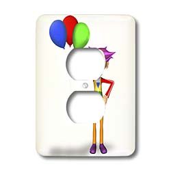 Clown avec ballons decoration originale 3dRose idee cadeau anniversaire