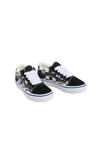 Image of Vans Kids Unisex Old Skool (Little Kid), Logo Check Black /White, 12.5 Medium