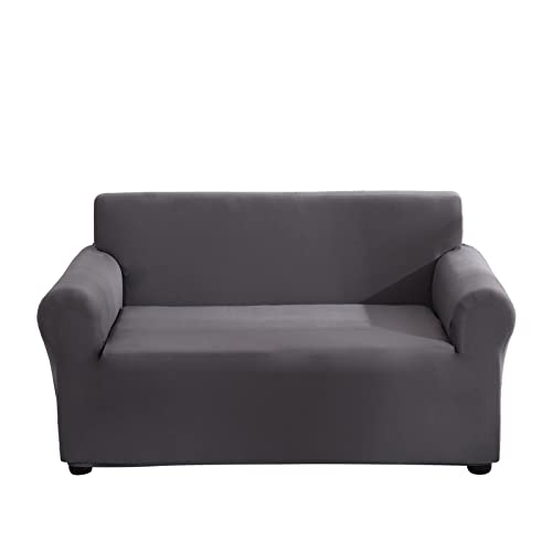 Sufdari Housse de canapé 3 places extensible pour salon, housse de siège pour canapé 3 places, housse de protection élastique lavable (gris) Cover