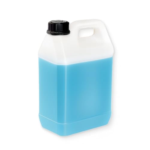 1 Gallon Square Water Jug - Plastic Container with Lid - Multi-Purpose Large Capacity Jugs for Water Storage, Oil Disposal & Coolant - Empty Gallon Container - 1 Pack