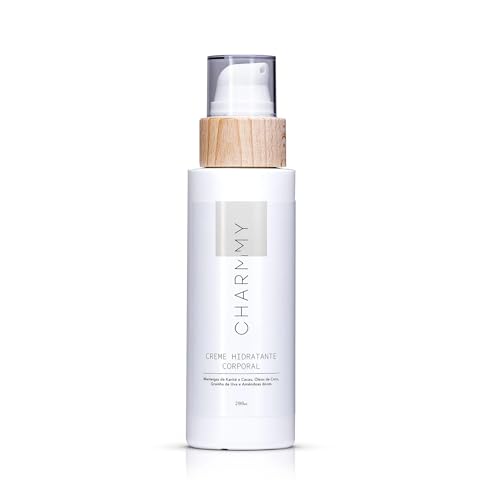 Crema Hidratante Corporal CHARMMY 250 ml – Aceites de almendras, Pepitas de uva y coco, Mantecas de karité y cacao – Hidratación intensa y Tacto sedoso.