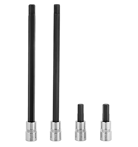 Image of BRAZEN 6mm Hex Bit Socket /Allen Driver Four Pack (1 /4 inch Drive, Multi Length)