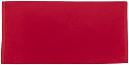 TowelSoft Jumbo Size Terry Velour Beach Towel 36"x72"-Red