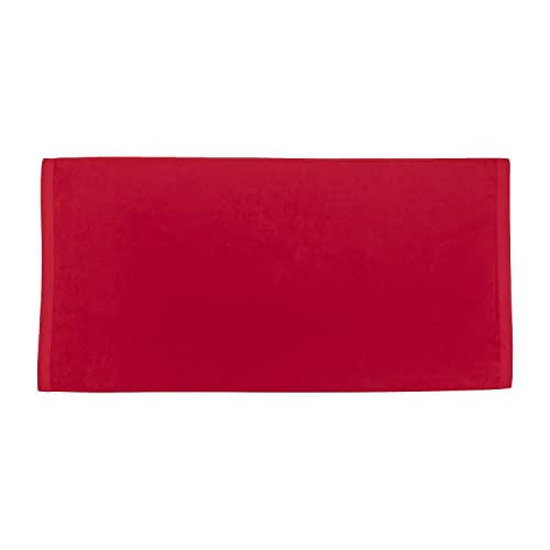 Towelsoft Jumbo Size Terry Velour Beach Towel 36"X72"-Red #TOP4