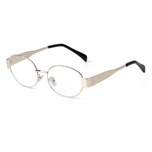 Lunettes de soleil ovales rétro en métal pour hommes et femmes