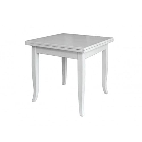 Table carrée Blanche à rallonge 90x90 cm - Verona