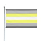Garten Flaggen Demigender Stolz Lgbtq0 Balkonflagge Weatherproof Gartens Banner Durable Fahne Für Outdoor Drinnen Party 90X152Cm