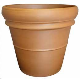 Generico Vaso in Terracotta Diametro 35 cm, Altezza 31 cm - Fioriera in Cotto Made in Italy