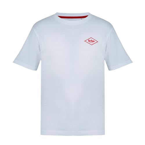 Lee Cooper Camiseta Essentials de cuello redondo para hombre, blanco, 3XL