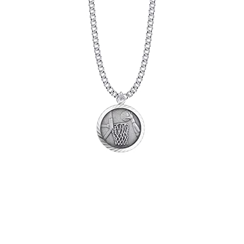 True Faith Jewelry Sterling Silver Sports Medal with Saint Christopher Back