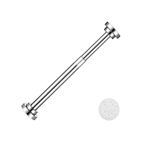 Stainless Steel Spring Tension Curtain Rod 11.8" to 19.7" Adjustable, Small Short Expandable Spring Loaded Curtain Tension Rod For Wardrobes Window Closet Bathroom Cupboard Cabinet(No Drill,No Screws) Cover