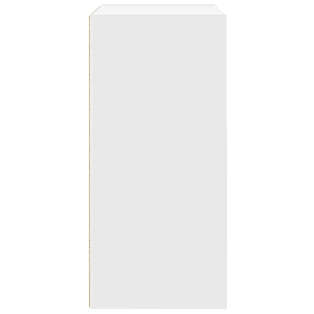 Regał na książki, biały, 31 x 24 x 52 cm, szafka z drzwiami i półką, uniwersalny organizer Cube Storage do salonu i biura