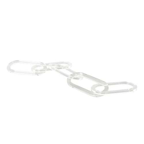 Escultura Decorativa de Cadena Oval Acrílica Transparente 27" miniatura 7