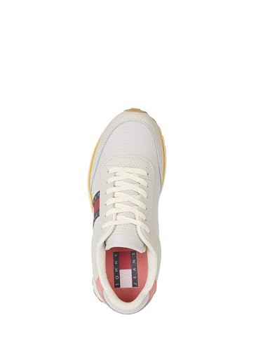 Baskets en cuir gris retro runner style urbain pour le weekend - 3