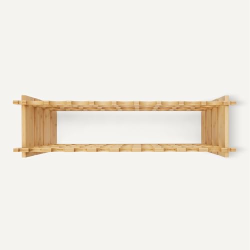 Amazon Basics Stackable Bamboo Wine Rack, 36 Bottle Capacity, Easy to Assemble - image 4