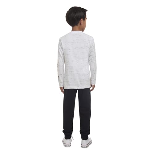 Image of Hurley boys Long Sleeve Soft Basic Cloud Slub T-shirt and Shorts 2-piece Outfit Set