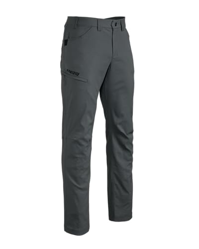 KUIU Switchback Pant - Water & Stain Resistant 2-Way Stretch Secure Thigh Pocket Reinforced Knife Feature Articulated Knees Durable & Versatile for Hiking and Everyday Wear Gunmetal