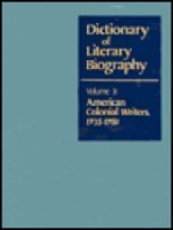 DLB 31: American Colonial Writers, 1735-1781 (Dictionary of Literary Biography, 31)      Hardcover – September 15, 1984