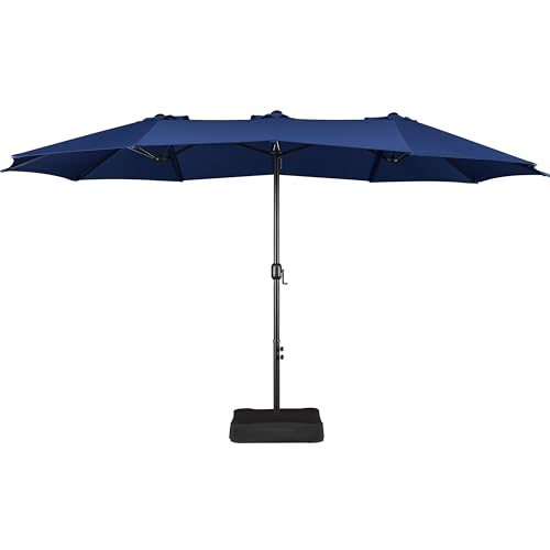 Yaheetech 15 ft Triple-size Patio Umbrella w/Base Included - Market