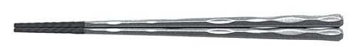福井クラフト PBT 六角一刀彫麺 箸 23cm シルバー 62160850