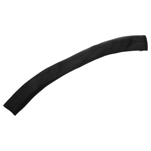 ASAKKURA Funda de Cuero Negra para Reposabrazos de Cochecito de Ñiño Cremallera, Protector Ajustable y Lavable, Accesorio para Manillar en Cochecitos Infantiles
