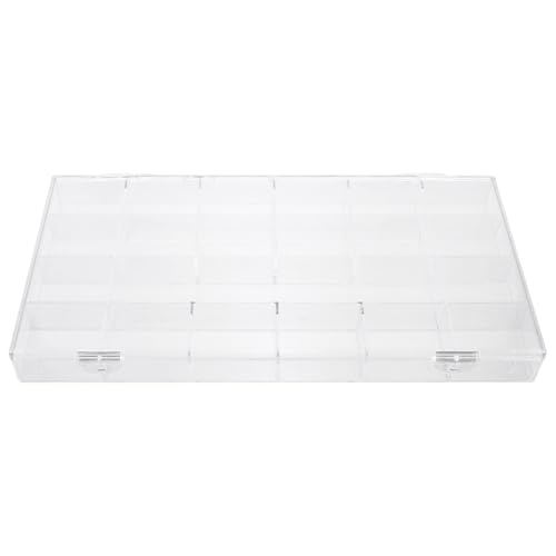 HOMOBABE 透明収納ボックス 多格仕切り コンパクトネイルパーツケース アクリル製 小物整理用 ネイルアート装飾品類収納コンテナ