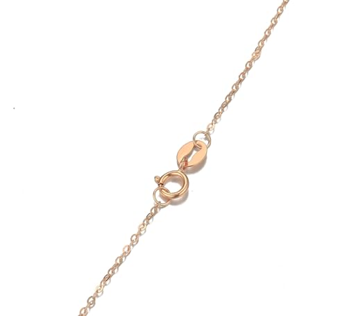 Collar de Oro Rosa 18K para Mujer 45 CM