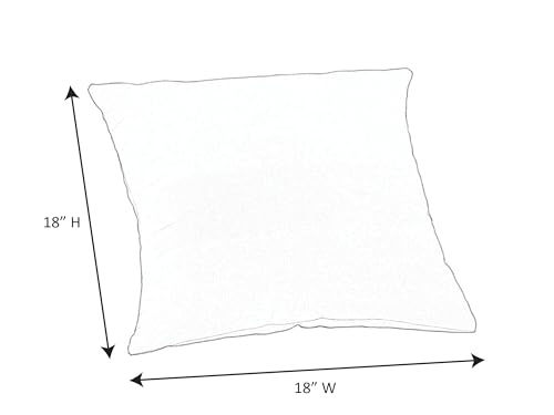 Naturesroom Sunbrella Outdoor Pillows for Patio Furniture - 18\" W x 18\" L x 6\" Thick, Waterproof Throw Pillow with Comfort, Style & Durability Designed for Outdoor Living - Made in The USA