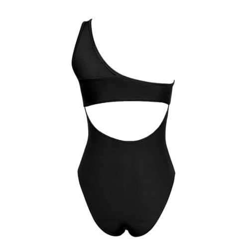 Traje de Baño Mujer Reductores Bañador Natacion Mono de Malla un Solo Hombro con múltiples Colores sólidos y Bloques Color para Trajes ño Traje ñ Mujer Tankinis 2026 (Black M)