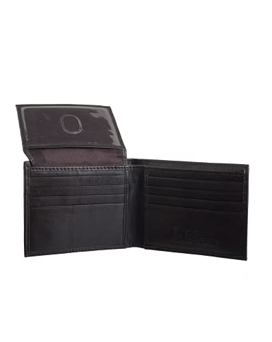 Boxed Full Grain Passcase Leather Wallet Brown RFID Protection