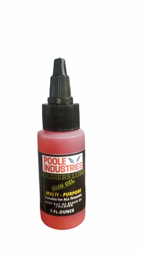 Gun Oil, Protects lubricates Anti-wear Multi-Purpose Oil Soldiers Lube Premium Quality (1pack) (Soldiers lube, 1 oz)