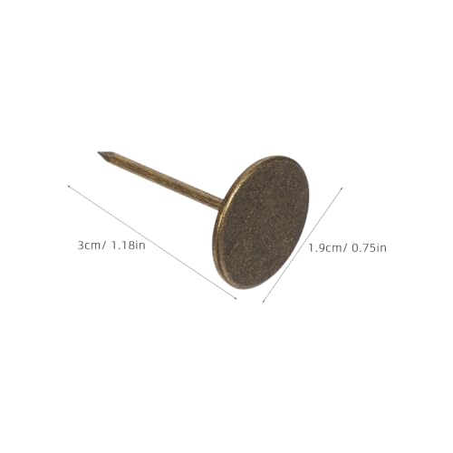 Clous Tapissier Bronze Tête Plate : Lot de 100 Clous à Longue Pointe pour Restauration de Meuble DIY