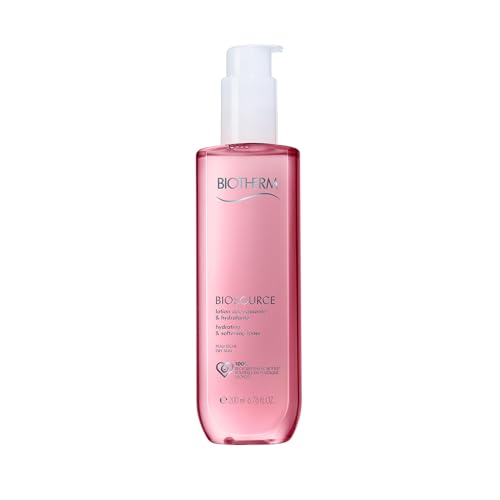 BIOTHERM Biosource Hydrating & Softening Toner, Lozione Tonificante e Idratante, Per Pelli Secche, Azione Struccante e Rinfrescante, Anti-Inquinamento, Arricchito con Like Plankton e Aquatoril, 200 ml