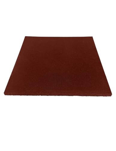 JARDIN202 - Pack Entrena - Loseta de caucho 50x50cm Roja Maciza Profesional 20mm | x32 losetas -