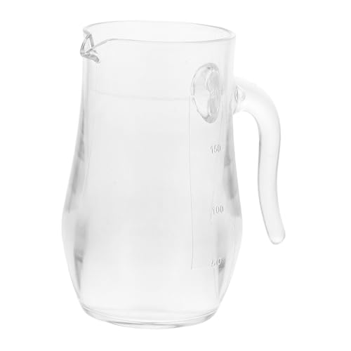 MUCKLILY Decanter per Vino Rosso in Acrilico Trasparente con Scala Decanter per Liquori con Manico Brocca per Acqua per Hotel Ristoranti Bar Distributore di Bevande