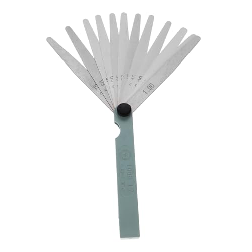 MUCKLILY 1 Set Feeler Gauge Gap Piece Gap Width Measuring Tool Thickness Gauge Valve Thickness Measuring Gauge Gap Measuring Tool Valve Thickness Measuring Tool Silver Stainless Steel