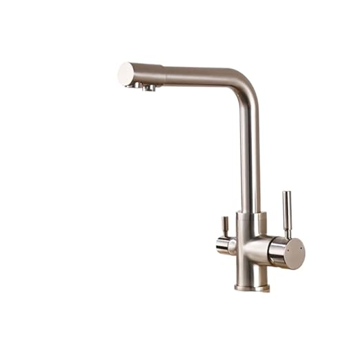 Robinet purificateur à points beiges en nickel brossé haut de gamme pour évier