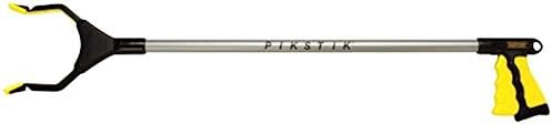 Pro P-321, Aluminum Reacher, Wide 5.5” Jaw, 360° Rotating Jaw, Durable and Rust-Proof, Unique Handle and Trigger, 1 Year Warranty, 32", Yellow (2)