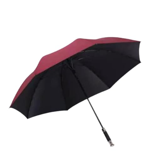 RENJJPBO Large Compact Golf Umbrella, Extra Large Umbrella Windproof 8 Ribs,Double Canopy Heavy Duty Umbrella,high-end Business Umbrella (Wine red)