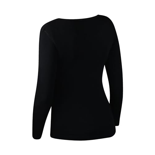 Camiseta de manga larga Utenos para mujer, de lana de merino, ultrasuave, fabricada en la UE