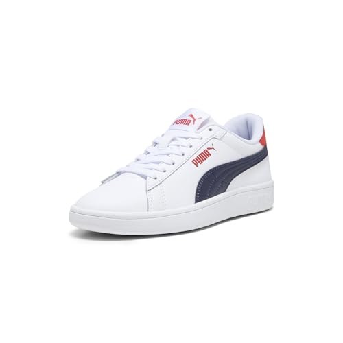 PUMA Smash, Zapatillas Unisex Adulto, White Navy For All Time Red, 38.5 EU