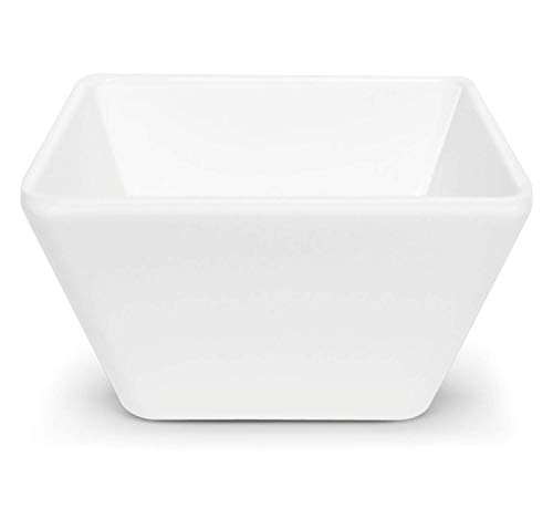 Image of E-EZRA Large Square Velocity Food Container Melamine Bowl / 4500 Ml (White)